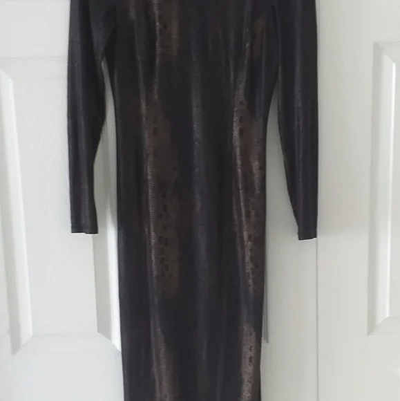 Real Bebe Coppertail full length dress - Picture 3 of 4
